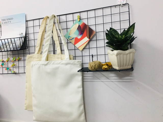 Túi vải tote nữ Canvas trơn trắng GADY - GDTT01