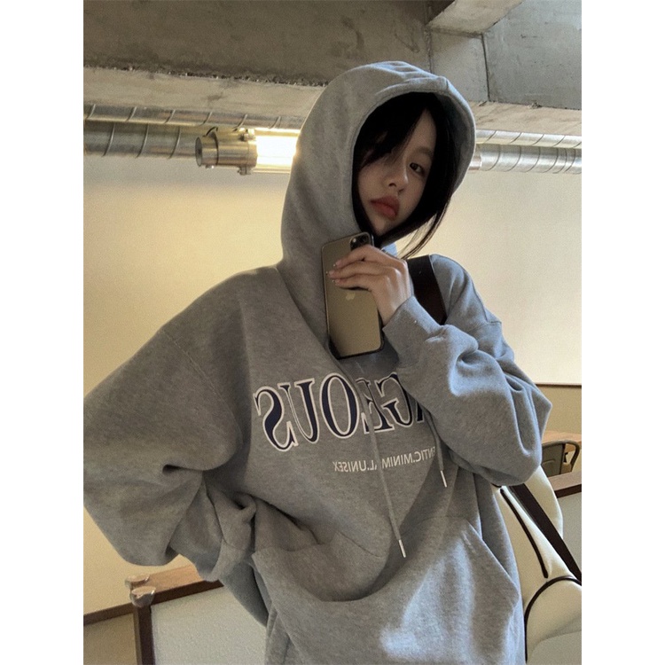 Áo hoodie nỉ ngoại Gorgedus [FREESHIP] Hoodies form rộng tay bồng kiểu dáng học sinh đường phố hàn quốc peonyb unisex