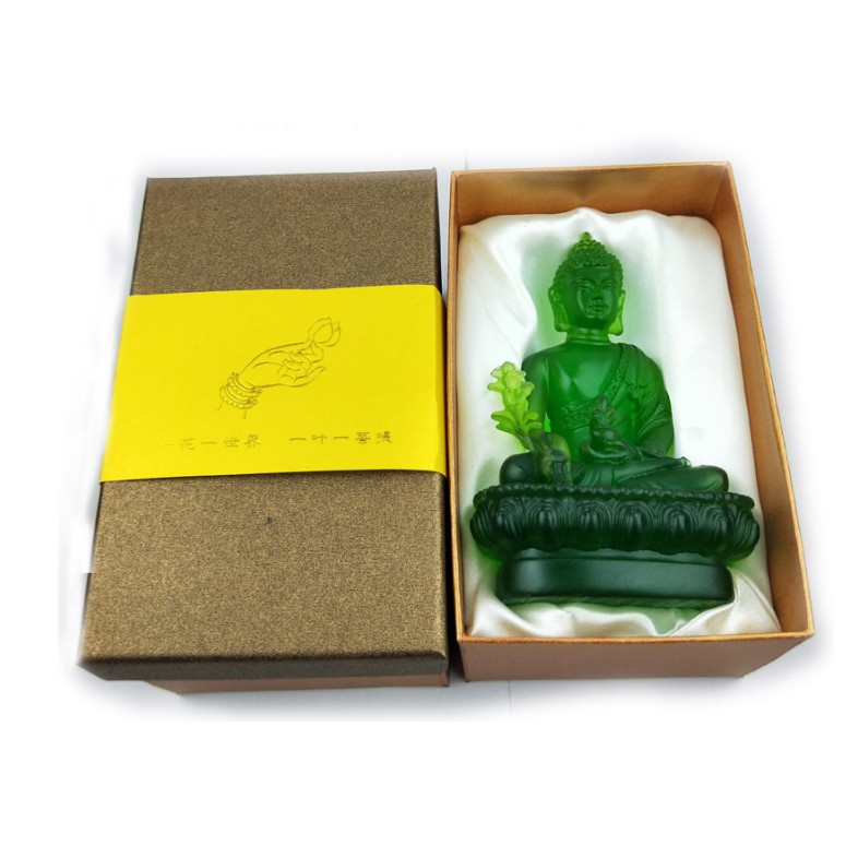 Tượng phật dược sư lưu ly xanh ngọc