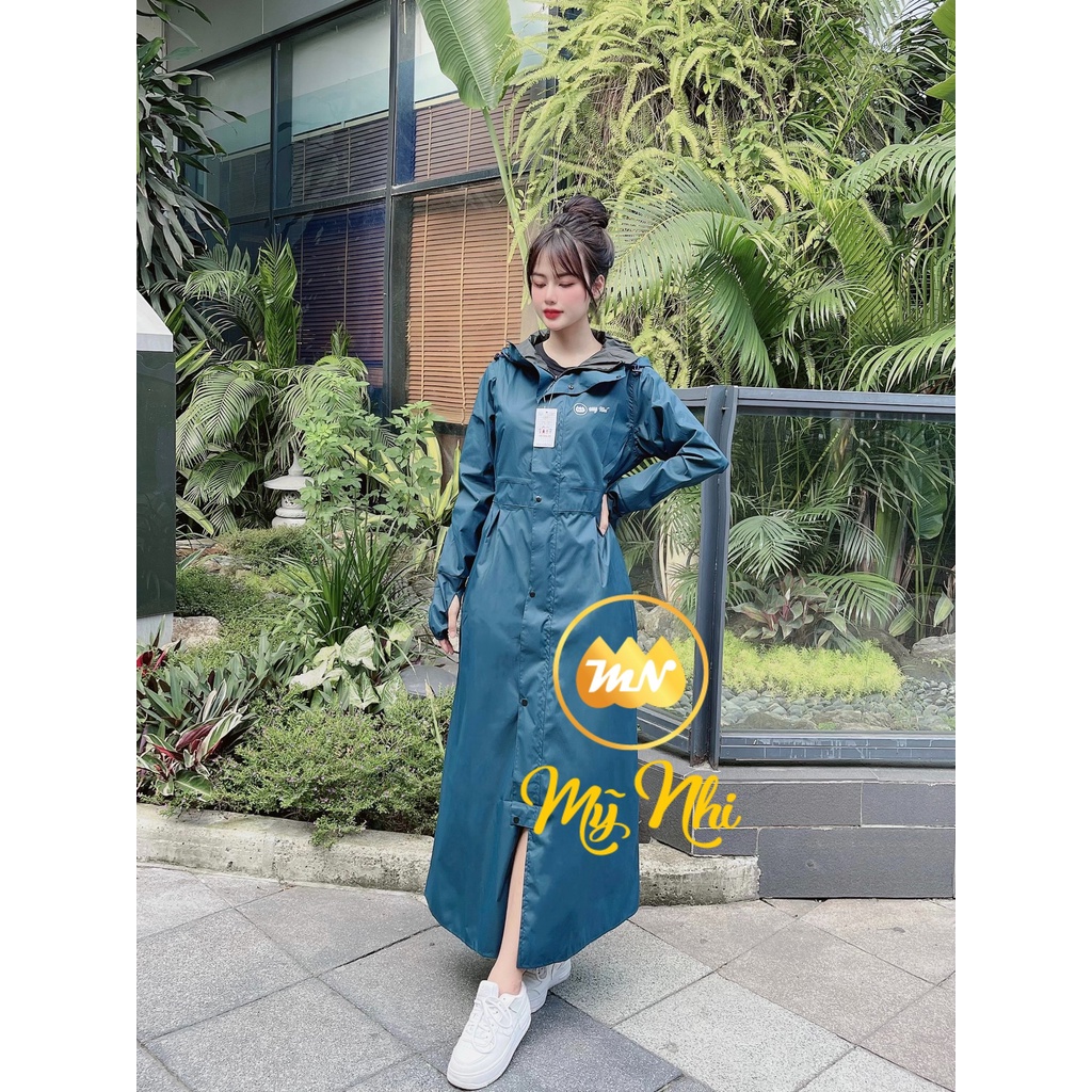 Áo mưa măng tô 2 lớp thời trang nữ chống thấm chống gió lạnh - ao mua mangto 2 lop thoi trang