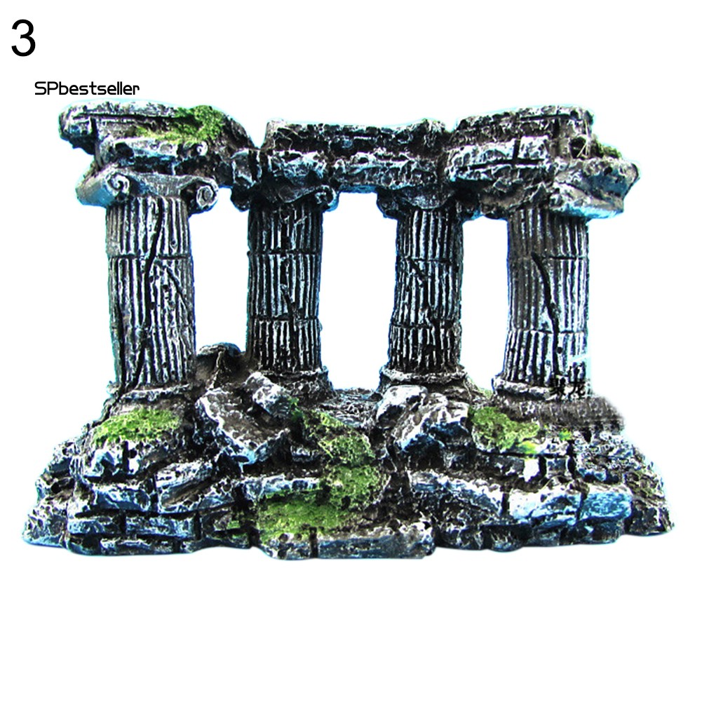 Mô hình tàn tích lâu đài chiến binh La Mã dùng để trang trí bể cá