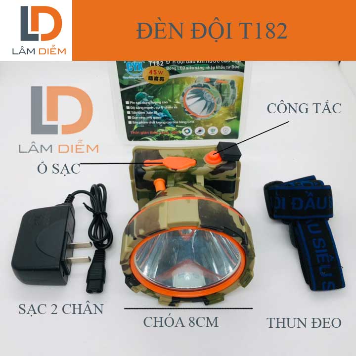 Đèn đội siêu sáng pin lâu t182 - 7818 [ hàng đẹp ]