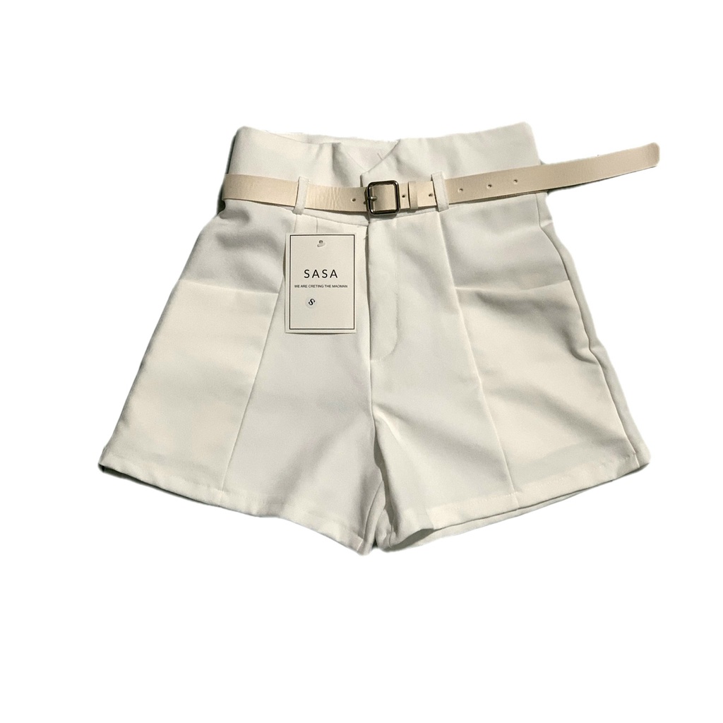 quần short nữ lưng cao mặc nhà tặng kèm đai quần HẠNH 96 SASA