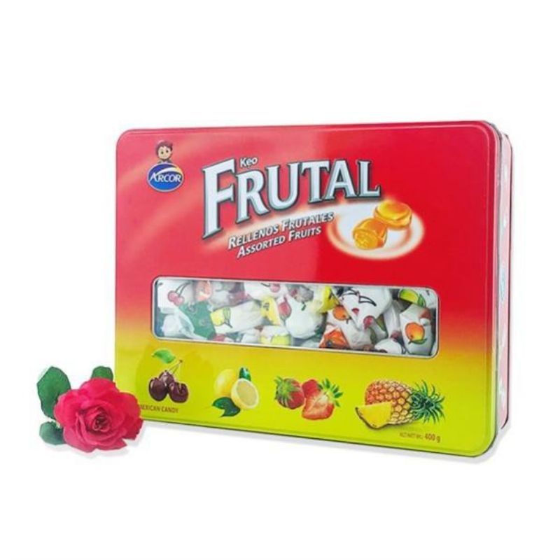 Kẹo Hoa Quả Arcor Frutal Hộp Thiếc 400g