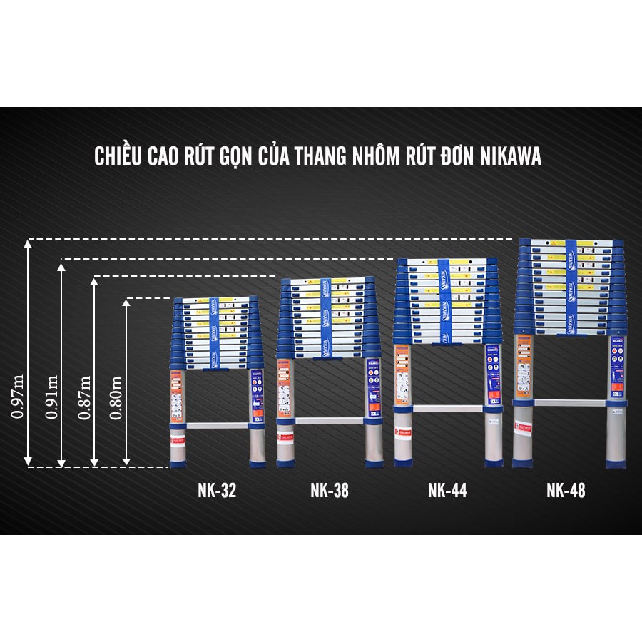 Thang Nhôm Rút NIKAWA NK-38