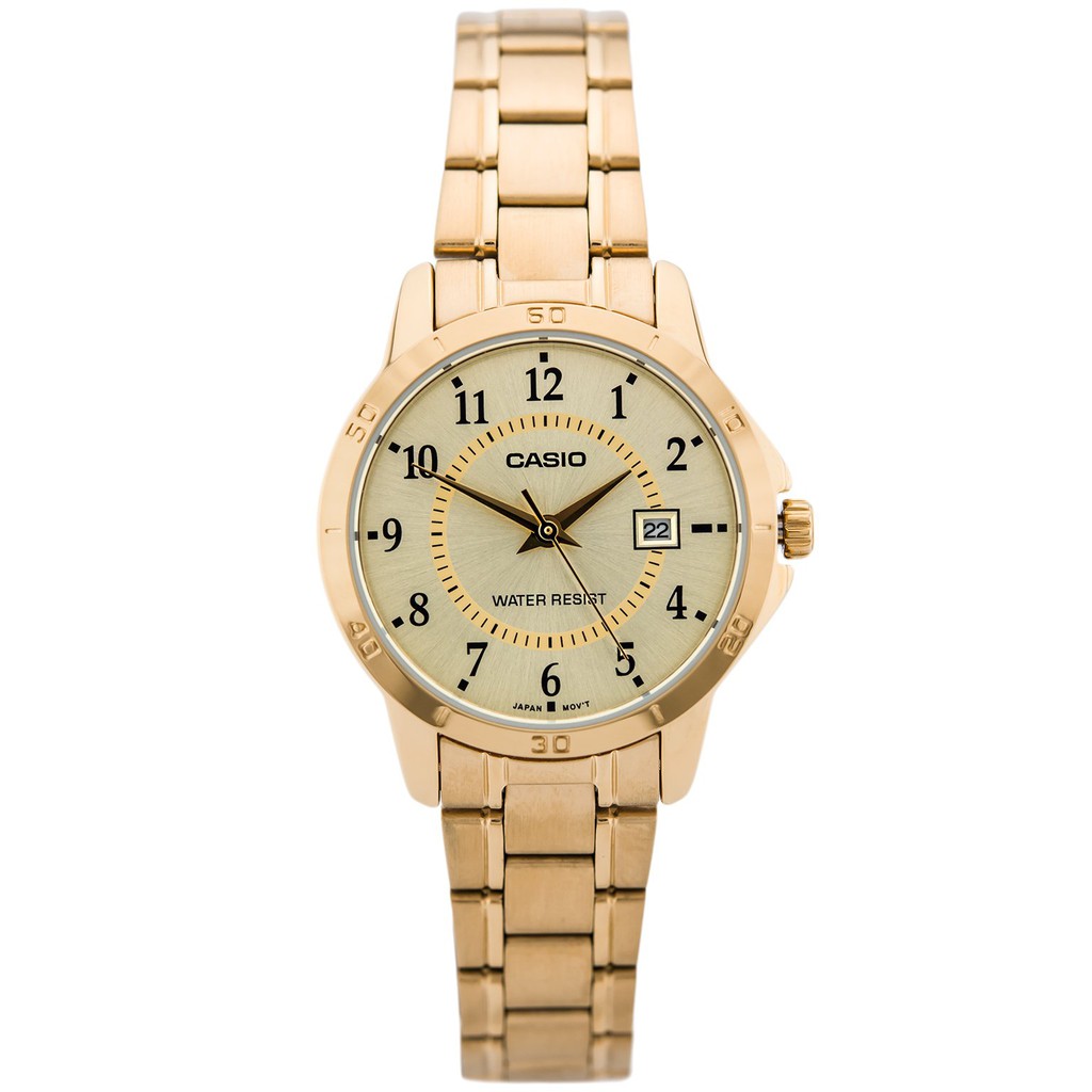 Đồng hồ nữ dây kim loại Casio chính hãng Anh Khuê LTP-V004G-9BUDF (30mm)