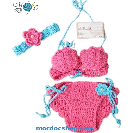 Bikini len cho bé gái chụp hình 0-12 tháng