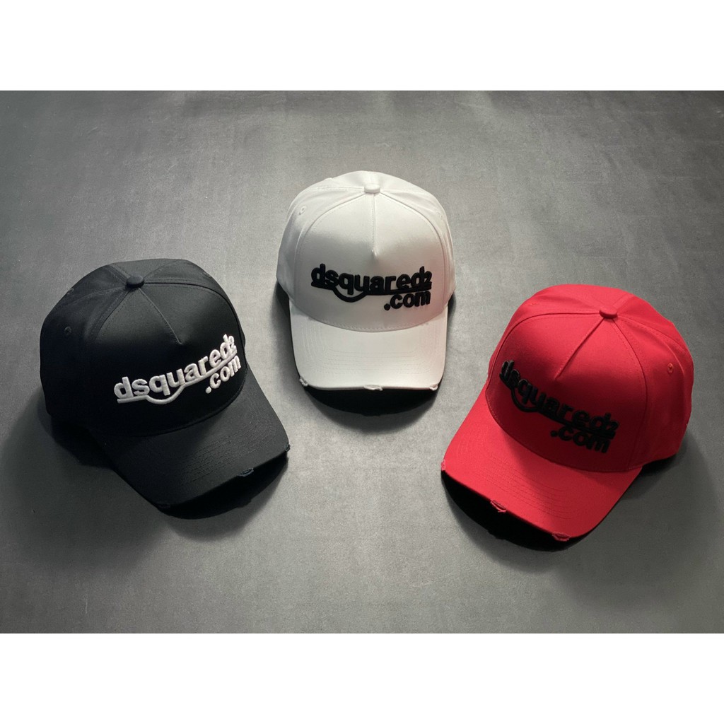 Mũ Lưỡi Trai DSQUARED2, Nón kết 3 màu trắng đen đỏ free size