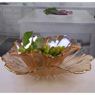 Set 2 đĩa đựng hoa quả pha lê