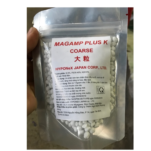 Phân tan chậm trắng Nhật bản MAGAMP PLUS K gói 200gr