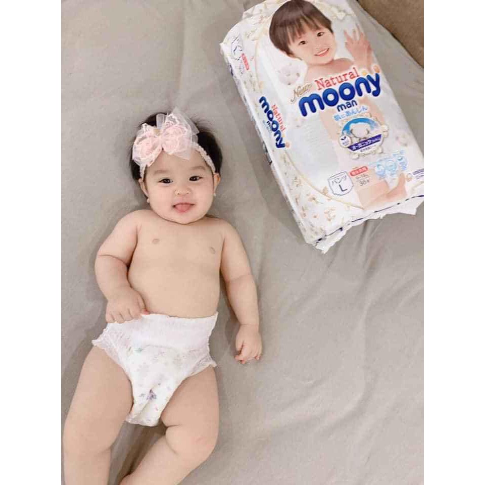 Bỉm Moony Natural 💝FREESHIP💝 Moony Natural Nội Địa Chính Hãng- Bỉm Moony Dán/Quần Đủ Size NB63/S58/M48/L36/XL32