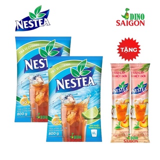 Combo 2 gói trà vị chanh nestea 800g + tặng kèm 2 gói trà hoa quả 12g