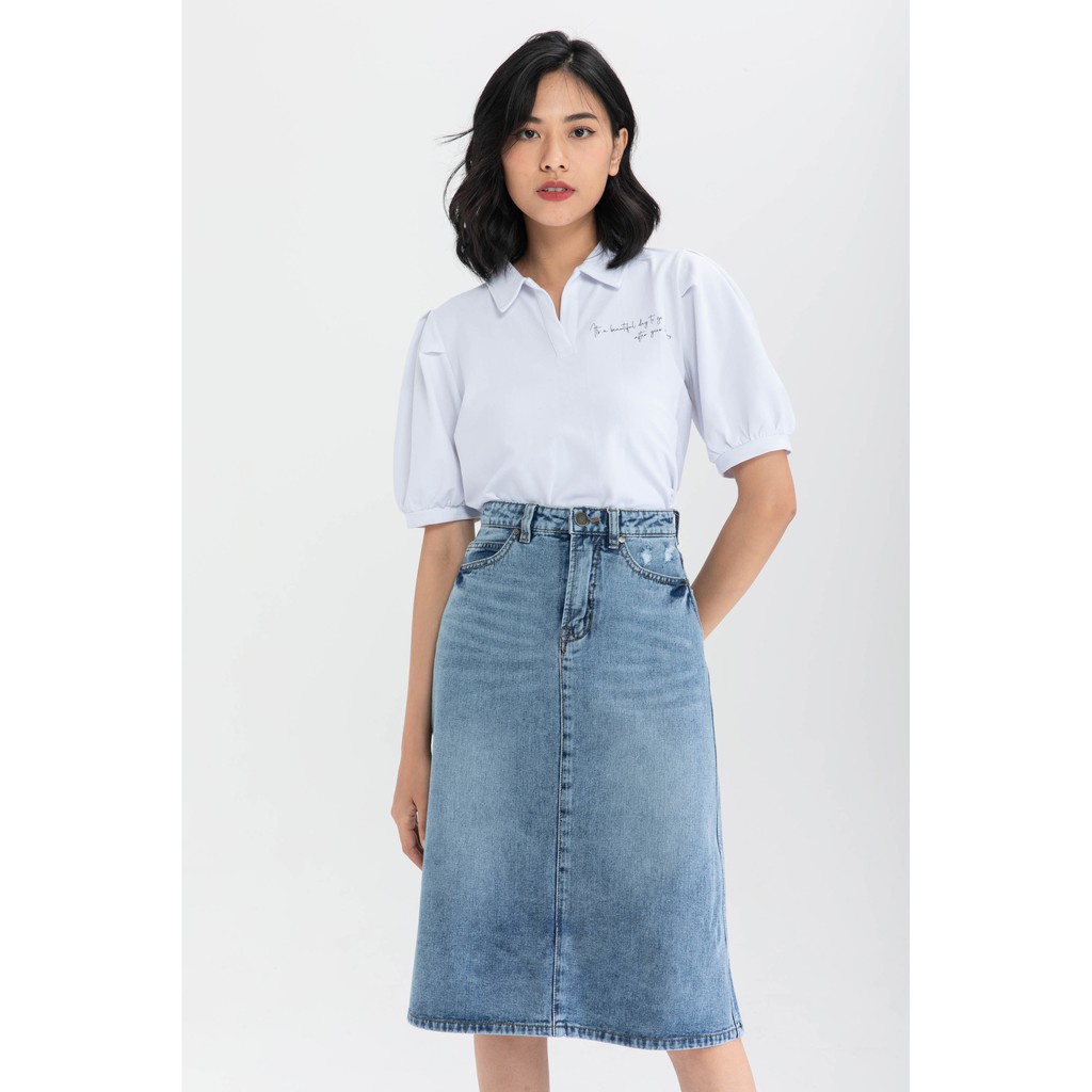 Áo polo dáng croptop nữ IVY moda MS 57B8511