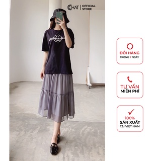 Chân váy cạp xoè 3 tầng CCHAT