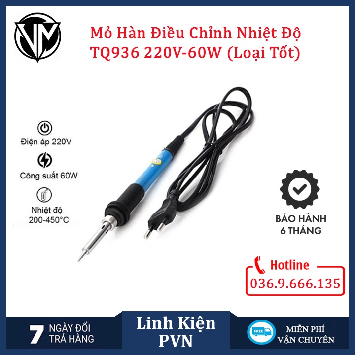 Tay Hàn TQ936 điều chỉnh nhiệt độ điện áp 220V công suất 60W