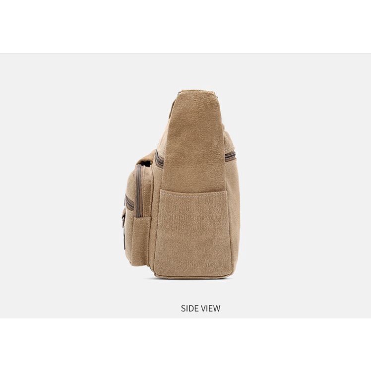 Túi Đeo Chéo Nam Vải Bố Tuxa Siêu Bền Tiện Dụng Thời Trang Hàn Quốc Túi Đeo Vai Canvas Đi Làm ( ĐEO VAI NAM 31X21CM)