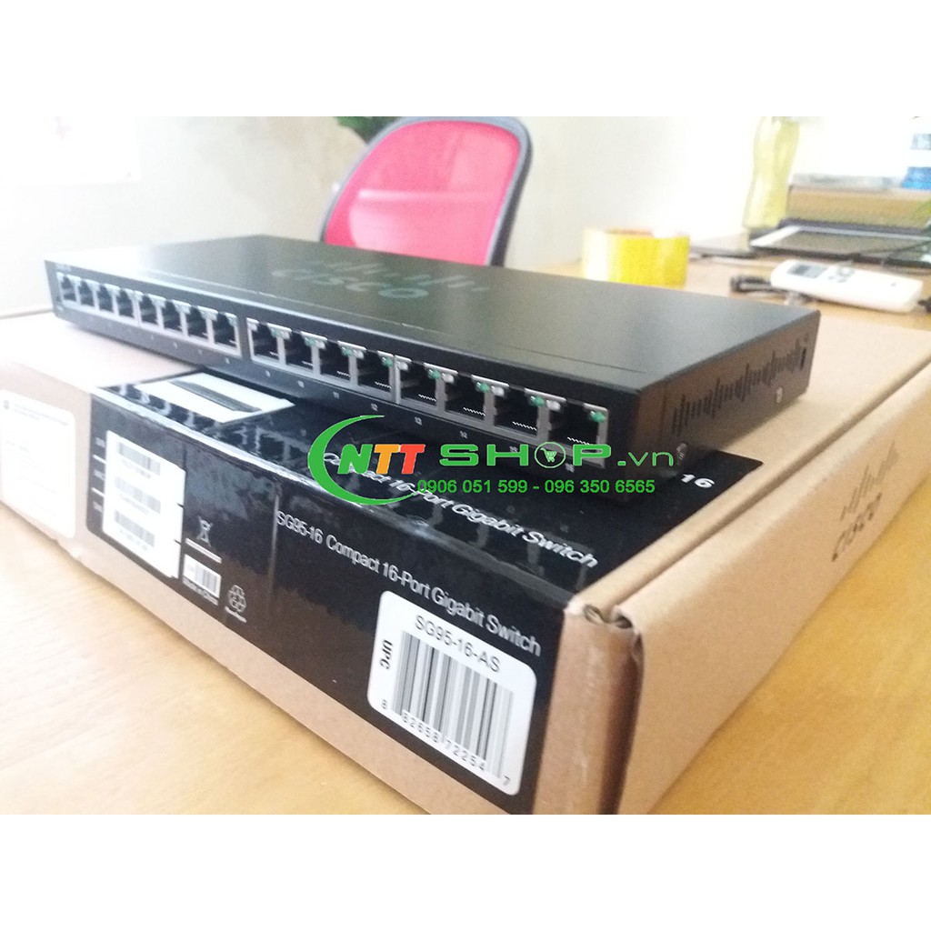 SG95-16  Thiết bị mạng Cisco SMB 95 Series Unmanaged 16 Ports 10/100/1000 Mbps