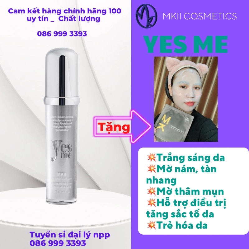 Kem trắng da, dùng được cho mọi loại da YES ME của MK II COSMETICS 50gr