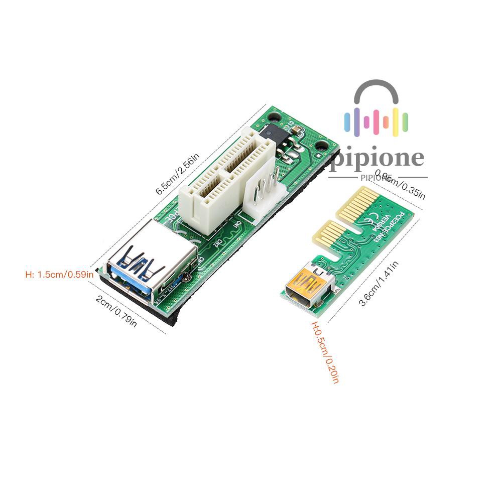 Cáp Mở Rộng Pci-E X1 Pcie 1x Mở Rộng 90 Độ Kèm Dây Cáp Sata