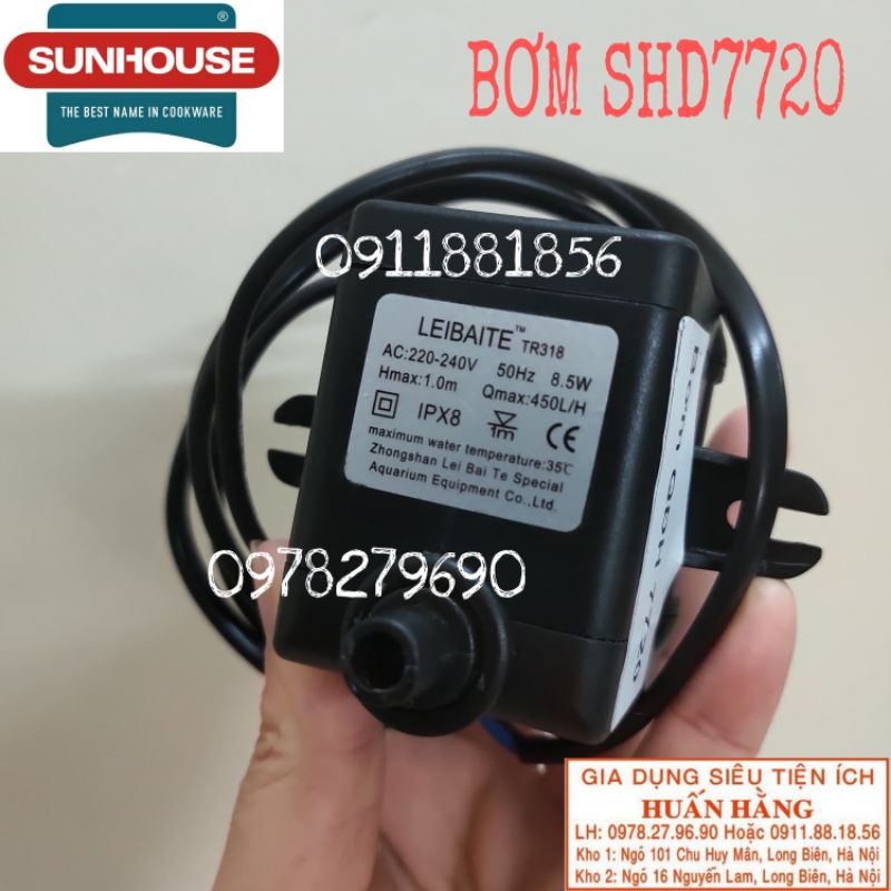 [LINH KIỆN CHÍNH HÃNG SUNHOUSE] BƠM NƯỚC QUẠT ĐIỀU HOÀ SUNHOUSE SHD7720