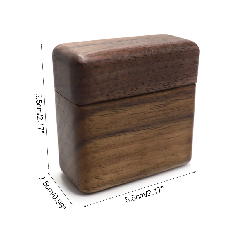Hộp Gỗ Đựng Nhẫn Chống Bụi Phong Cách Vintage Ốp