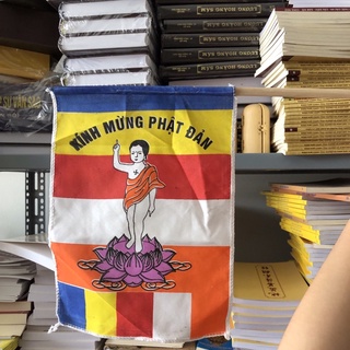 CỜ VẪY IN HÌNH PHẬT ĐẢN