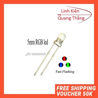 combo 10 led 3 màu rgb 2 chân