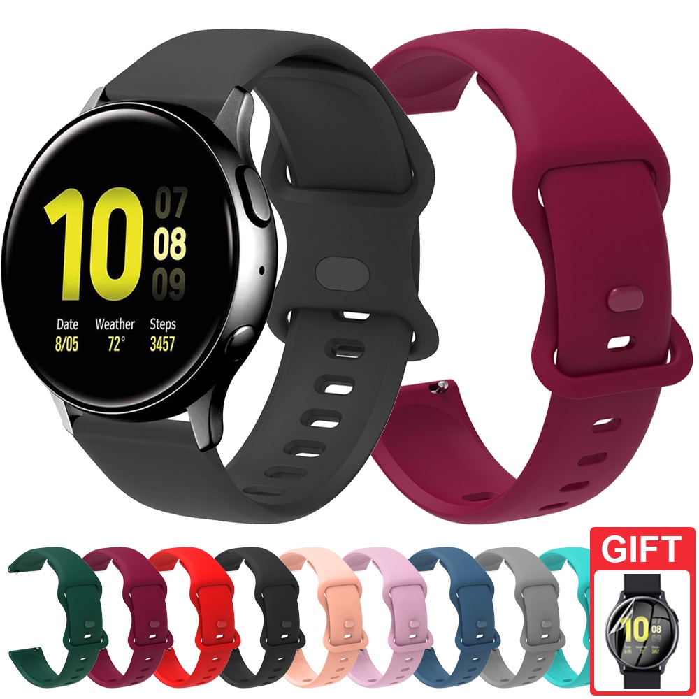 Dây Đeo Silicone Thay Thế Cho Đồng Hồ Thông Minh Samsung Galaxy Watch Active 2 40mm 44mm