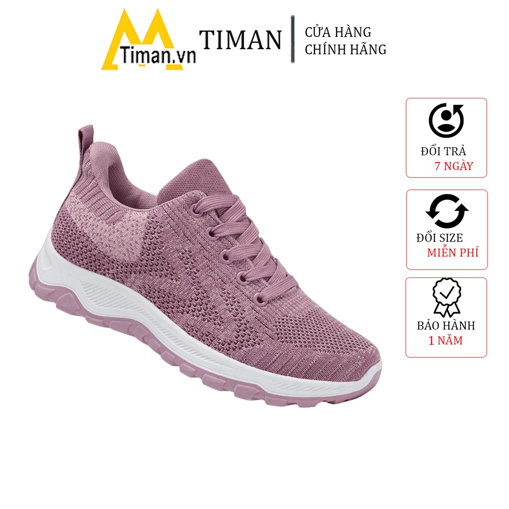 Giày thể thao sneaker nữ độn đế TIMAN SZ12 siêu nhẹ êm chân thoải mái bảo hành 1 năm