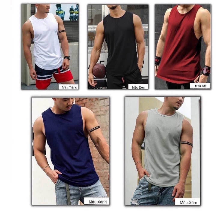 Áo thun ba lỗ tanktop basic nam, vải mè mềm mịn, thoáng khí, trẻ trung chuẩn form SAT - BF04