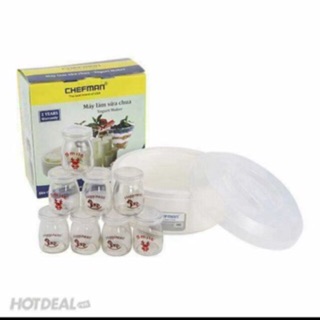 Máy làm sữa chua chefman 8 cốc thủy tinh