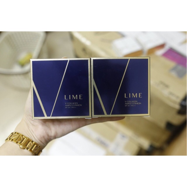 PHẤN NƯỚC LIME COSMETIC LIME V COLLAGEN AMPLE CUSHION SPF50+ PA+++ | BigBuy360 - bigbuy360.vn
