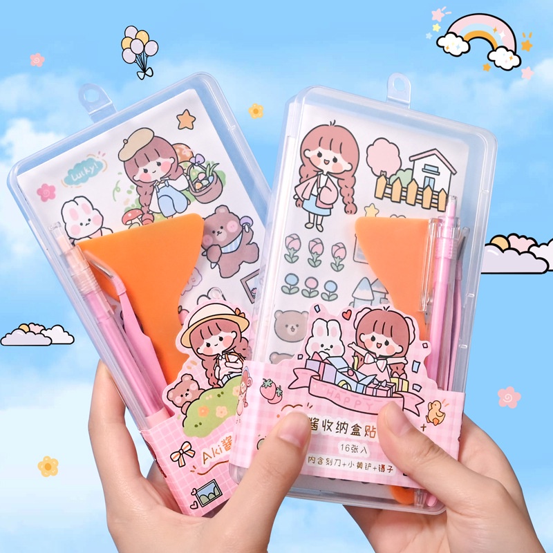 Sticker Dán Trang Trí Họa Tiết Hoạt Hình Dễ Thương Bắt Mắt