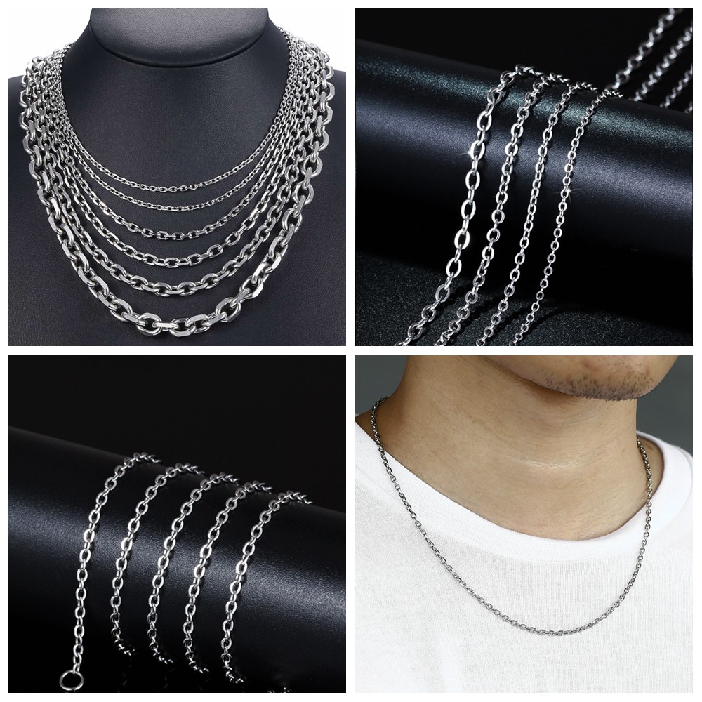 Dây chuyền bằng thép không gỉ cỡ 1.3mm/1.6mm/2mm/3mm/4mm thời trang