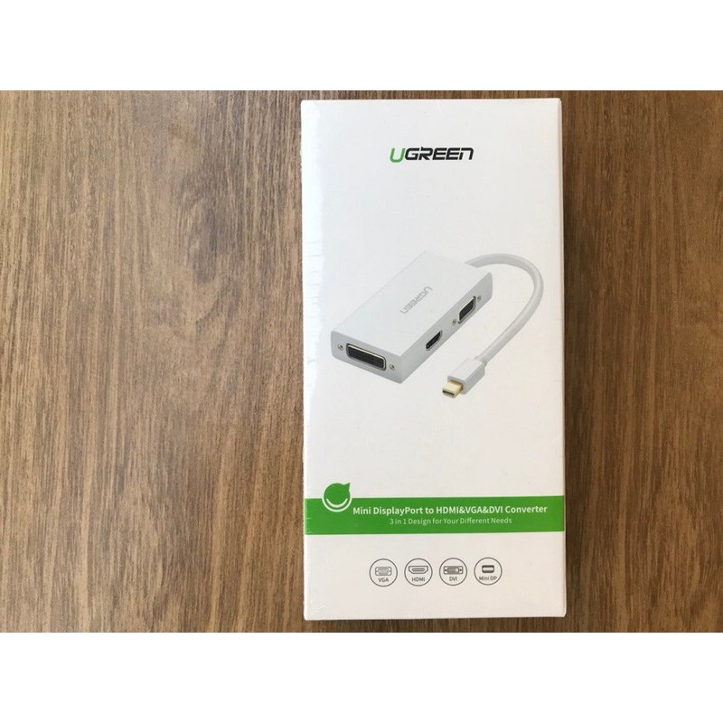 Cáp Chuyển Mini DisplayPort (Thunderbolt) Sang HDMI + VGA + DVI 24+1 Ugreen 20417/20418 - Hàng Chính Hãng