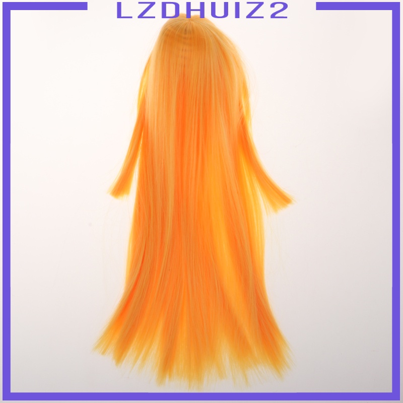 Les Fleurs Lovely 1/3 BJD Girl Dolls Straight Wig Long Hair for Night Lolita DIY Orange