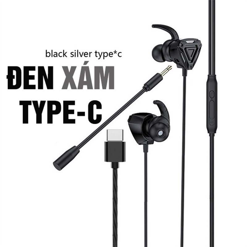 Tai Nghe Nhét Tai Gaming Chống Ồn Chíp Xử Lý Âm Thanh Cao Cấp Có Mic Rời Mikatek