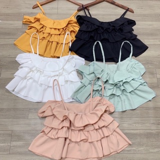 ÁO HAI DÂY BÈO TẦNG TẦNG / ÁO DÂY TẦNG BÈO NHÚN / ảnh thật LS🧥🧥