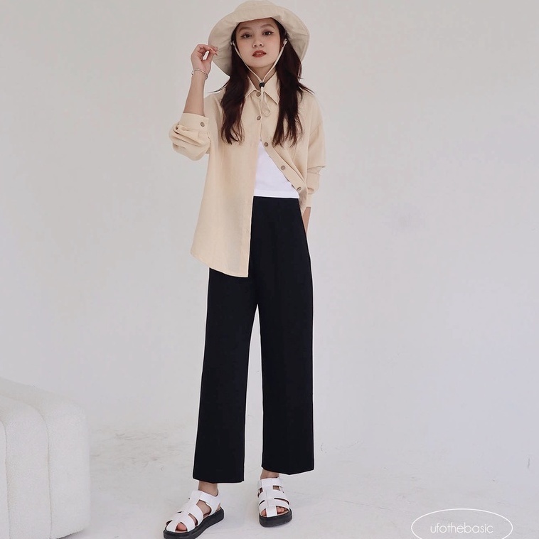 Quần ống rộng dáng suông lửng – Basic Trousers – ufo.thebasic