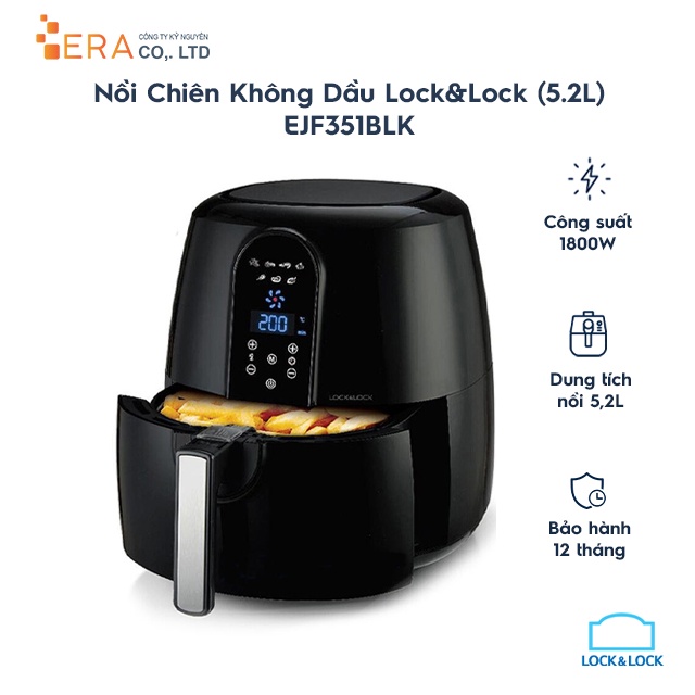 Nồi chiên không dầu điện tử Lock & Lock EJF351