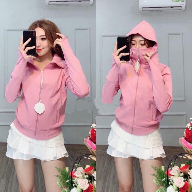 Áo khoác nữ da cá chống nắng form dài thêu chữ FF | BigBuy360 - bigbuy360.vn