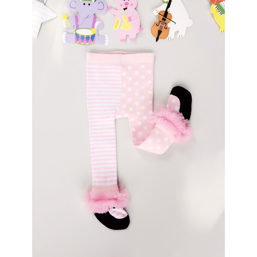 Quần Legging Sanlutoz Họa Tiết Kẻ Sọc Phong Cách Công Chúa Đáng Yêu Cho Bé Gái