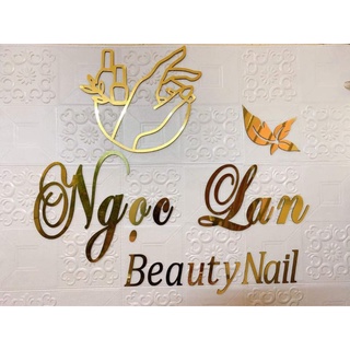 chữ trang trí, chữ nổi, chữ dán tường dán biển hiệu, tiệm spa , nail