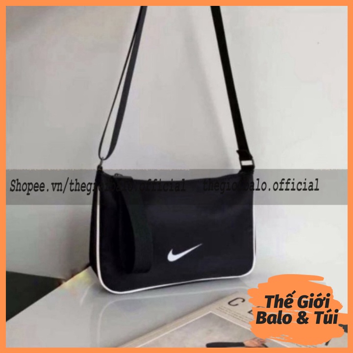 Túi chéo bao tử nam & nữ unisex đeo vai xách đeo bụng đẹp đi chơi, đi học chất da CHỐNG NƯỚC N.i.k.e | thegioibalo