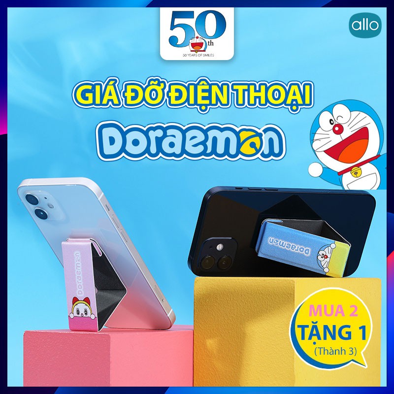 Giá Đỡ Điện Thoại Doraemon Phiên Bản Kỷ Niệm 50 Năm, Giá Kê Đế Đỡ iPhone, Popsocket Nhẫn Ring SmartPhone MUA 2 TẶNG 1