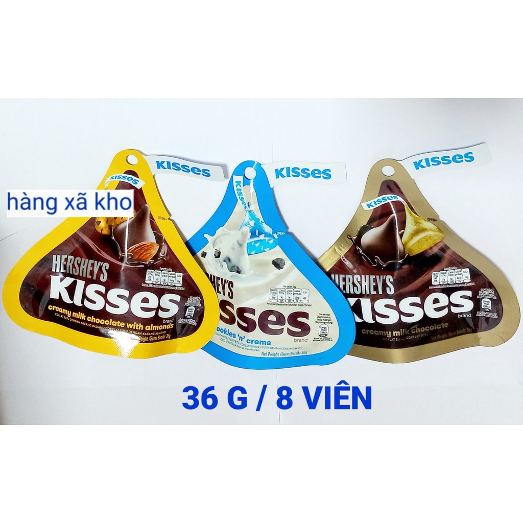 Socola Hershey's Kisses gói 36gr _ 3 vị, date 5/24
