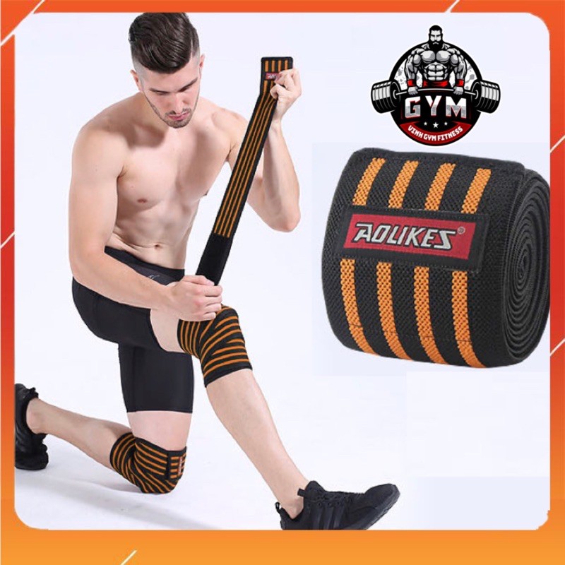 Quấn gối tập GYM ,Quấn bảo vệ đầu gối,Băng gối tập Gym,Dây quấn gối  tập tạ Aolikes cao cấp giá rẻ QG-2222