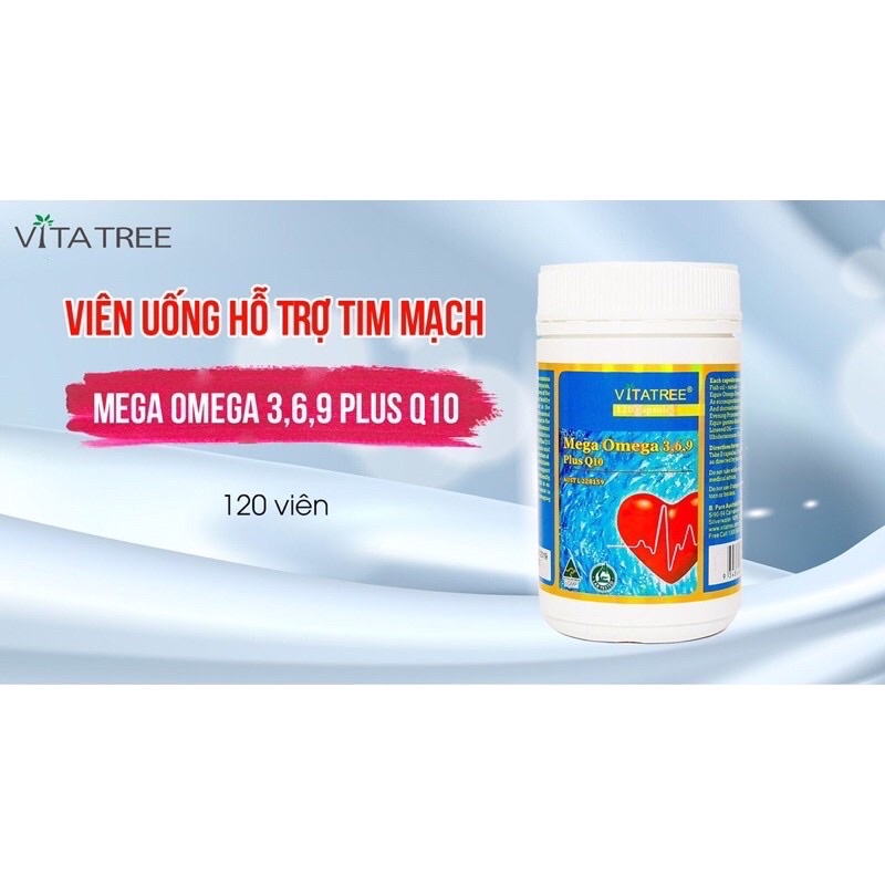 Viên uống Vitatree Mega Omega 3,6,9 Plus Q10