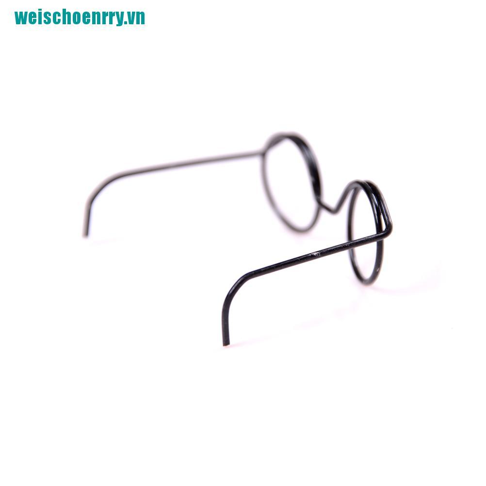 Weis♪Set 2 Mắt Kính Gọng Tròn Cho Búp Bê Tỉ Lệ 1 / 6 30cm