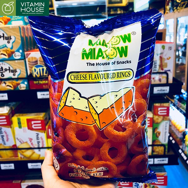 Snack Phô Mai vòng Snack mực Miaow Miaow Bim Bim giòn [VITAMIN HOUSE]